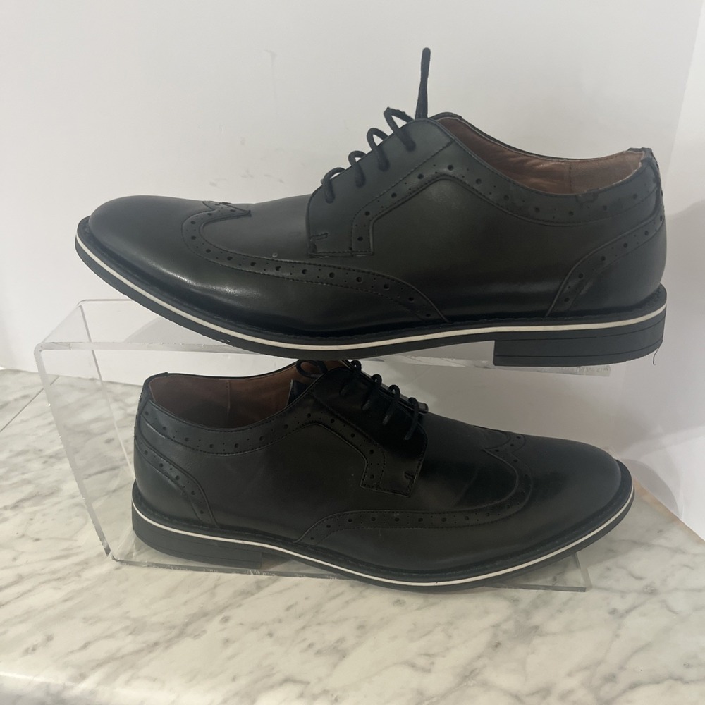 Oak & Rush Wingtip Black Size 13 Oxfords Men's Shoes
